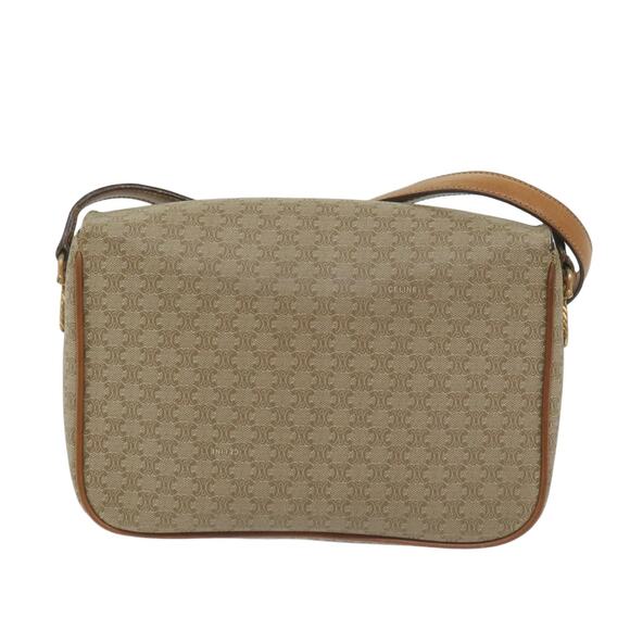 CELINE Macadam Canvas Shoulder Bag Beige - Picture 3 of 12